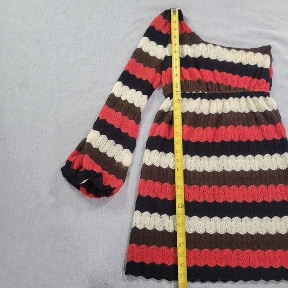 Judith March Small Women One Shoulder Dress Anthropologie One Shoulder Knit Fall - Picture 6 of 13